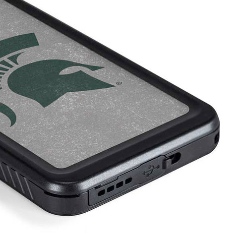 Michigan State University Grey Spartans Logo Galaxy S23 Waterproof Case