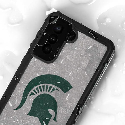 Michigan State University Grey Spartans Logo Galaxy S23 Waterproof Case