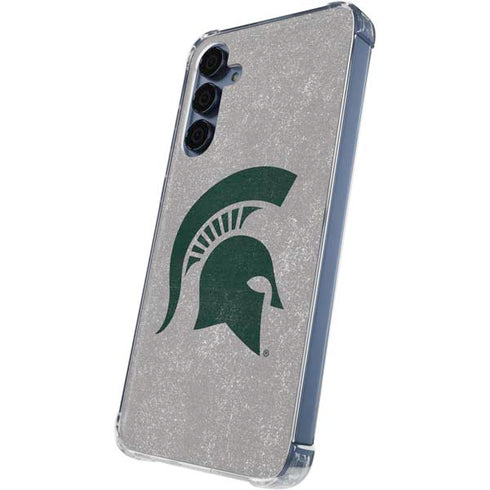 Michigan State University Grey Spartans Logo Galaxy S24 Clear Case