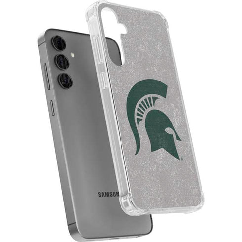 Michigan State University Grey Spartans Logo Galaxy S24 Plus Clear Case