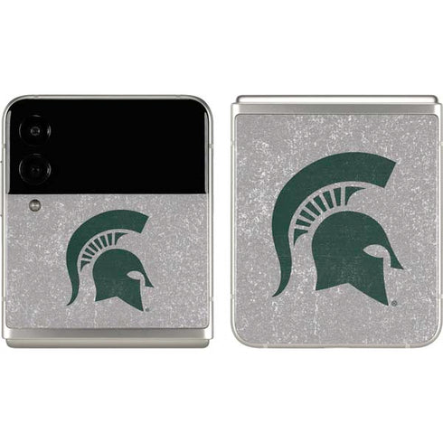 Michigan State University Grey Spartans Logo Galaxy Z Flip3 5G Skin