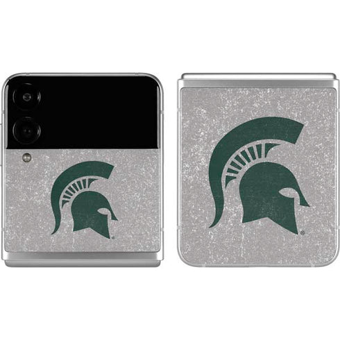 Michigan State University Grey Spartans Logo Galaxy Z Flip4 5G Skin