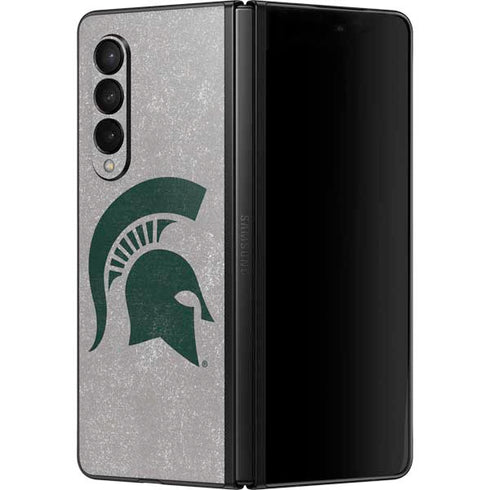 Michigan State University Grey Spartans Logo Galaxy Z Fold3 5G Skin