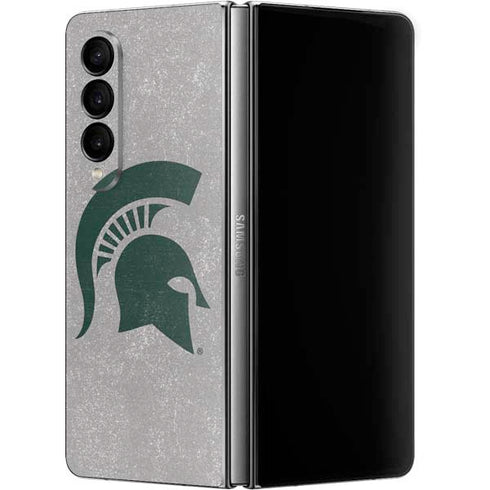 Michigan State University Grey Spartans Logo Galaxy Z Fold4 5G Skin