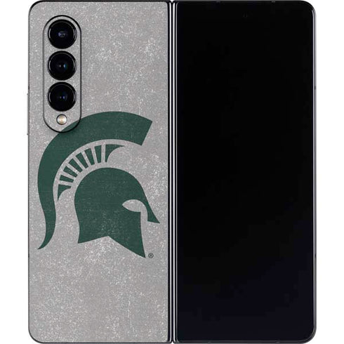 Michigan State University Grey Spartans Logo Galaxy Z Fold4 5G Skin