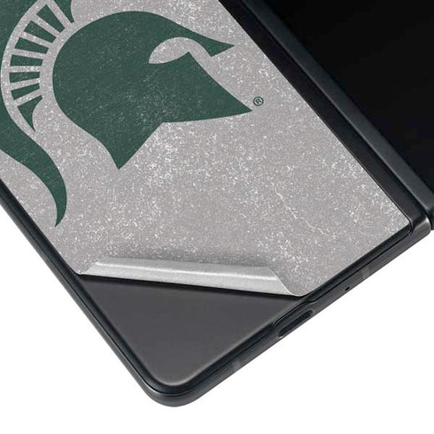 Michigan State University Grey Spartans Logo Galaxy Z Fold4 5G Skin
