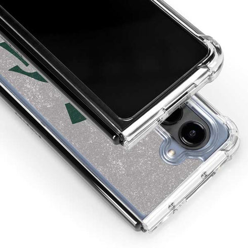 Michigan State University Grey Spartans Logo Galaxy Z Fold5 5G Clear Case