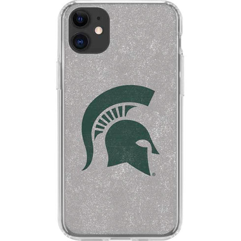 Michigan State University Grey Spartans Logo iPhone 11 Clear Case