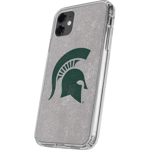 Michigan State University Grey Spartans Logo iPhone 11 Clear Case