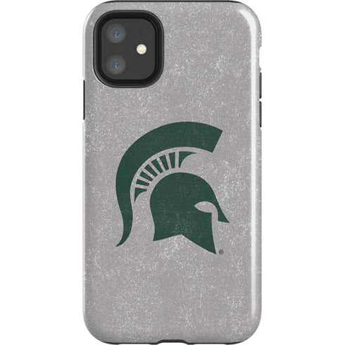 Michigan State University Grey Spartans Logo iPhone 11 Impact Case