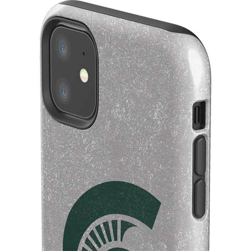 Michigan State University Grey Spartans Logo iPhone 11 Impact Case