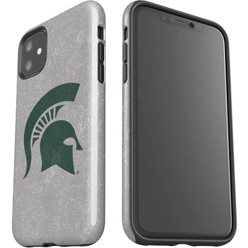 Michigan State University Grey Spartans Logo iPhone 11 Impact Case