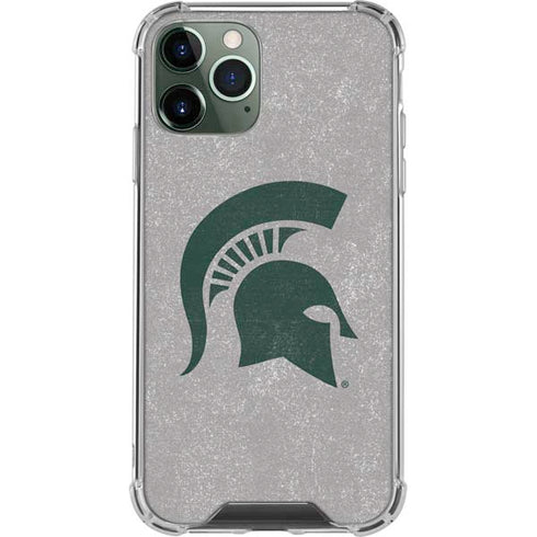 Michigan State University Grey Spartans Logo iPhone 11 Pro Max Clear Case
