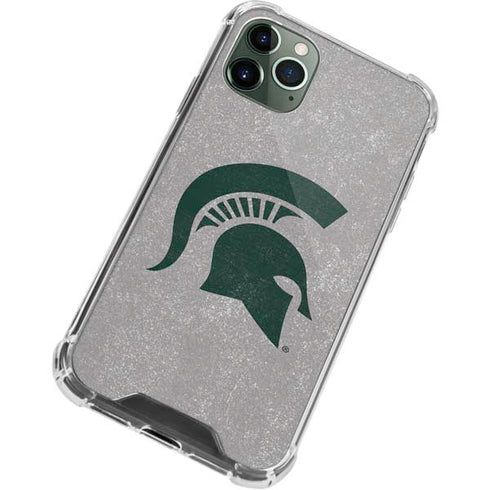 Michigan State University Grey Spartans Logo iPhone 11 Pro Max Clear Case