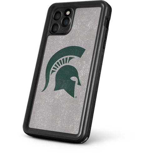 Michigan State University Grey Spartans Logo iPhone 11 Pro Max Waterproof Case