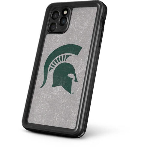 Michigan State University Grey Spartans Logo iPhone 11 Pro Waterproof Case