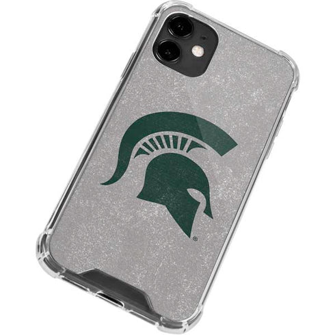 Michigan State University Grey Spartans Logo iPhone 12 Clear Case