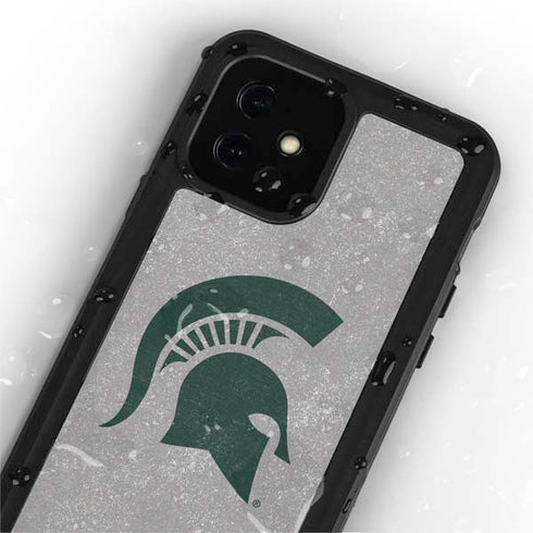 Michigan State University Grey Spartans Logo iPhone 12 Mini Waterproof Case