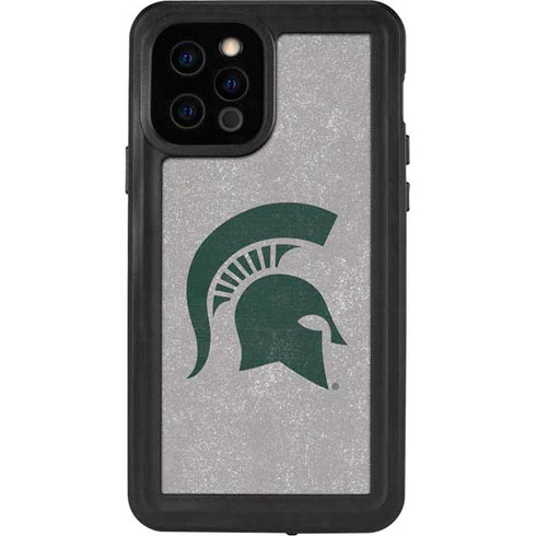 Michigan State University Grey Spartans Logo iPhone 12 Pro Waterproof Case