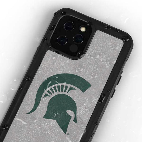 Michigan State University Grey Spartans Logo iPhone 12 Pro Waterproof Case