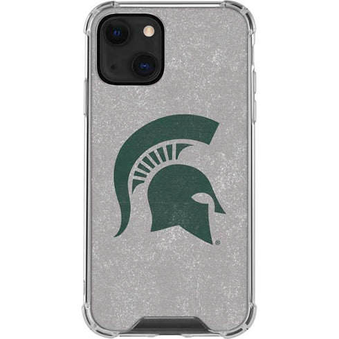 Michigan State University Grey Spartans Logo iPhone 13 Clear Case