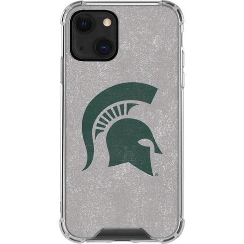 Michigan State University Grey Spartans Logo iPhone 13 Mini Clear Case