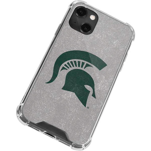 Michigan State University Grey Spartans Logo iPhone 13 Mini Clear Case