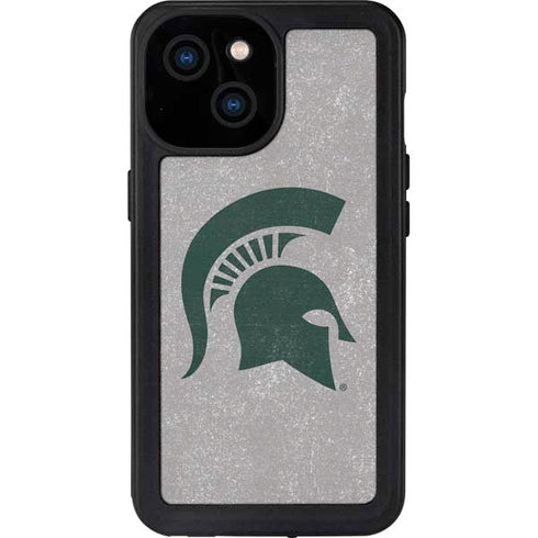 Michigan State University Grey Spartans Logo iPhone 13 Mini Waterproof Case