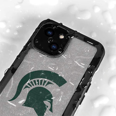 Michigan State University Grey Spartans Logo iPhone 13 Mini Waterproof Case
