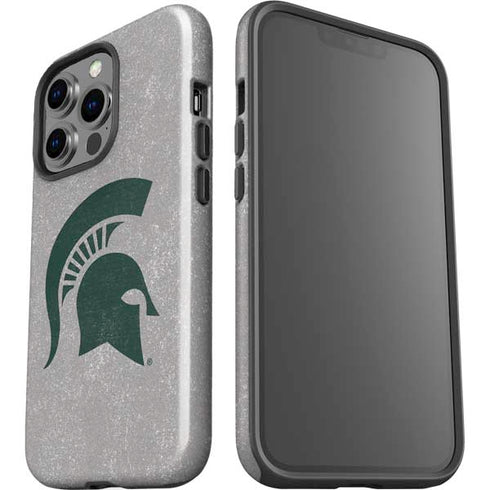 Michigan State University Grey Spartans Logo iPhone 13 Pro Impact Case
