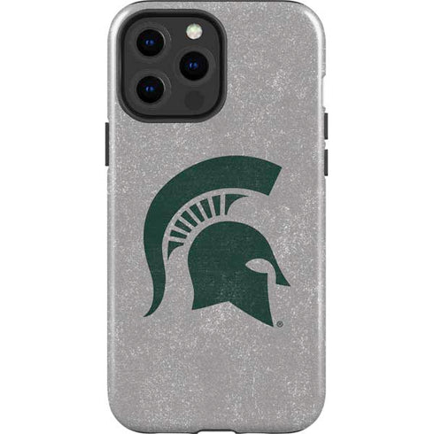 Michigan State University Grey Spartans Logo iPhone 13 Pro Max Impact Case