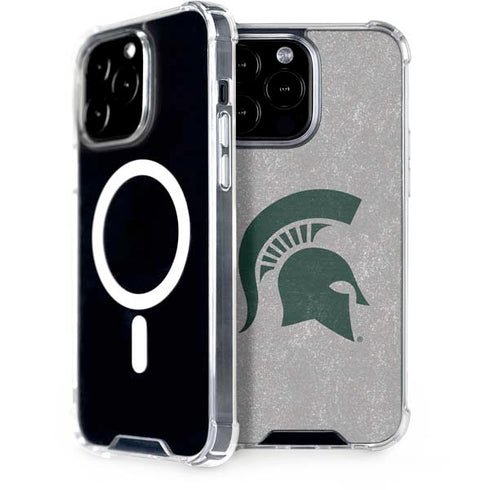 Michigan State University Grey Spartans Logo iPhone 13 Pro Max MagSafe Case