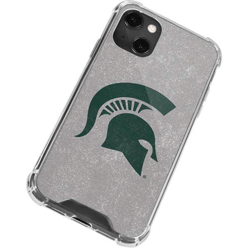 Michigan State University Grey Spartans Logo iPhone 14 Plus Clear Case