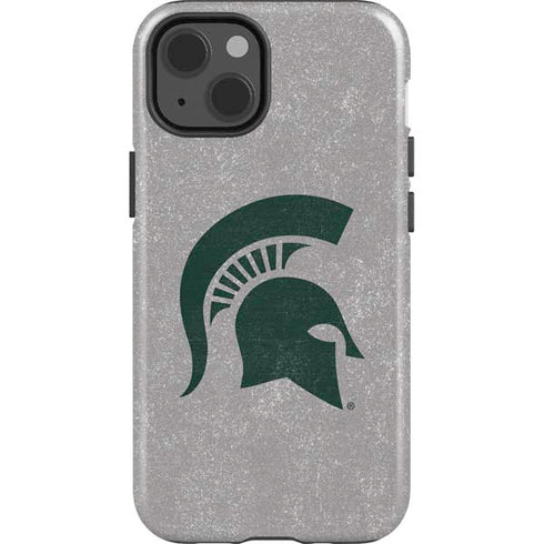 Michigan State University Grey Spartans Logo iPhone 15 Impact Case