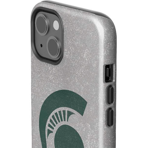 Michigan State University Grey Spartans Logo iPhone 14 Impact Case
