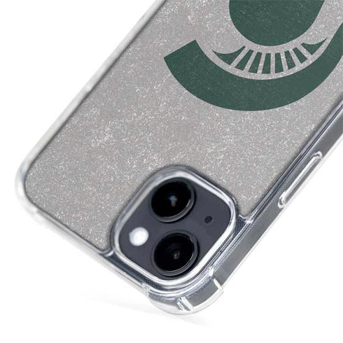 Michigan State University Grey Spartans Logo iPhone 15 Plus MagSafe Case