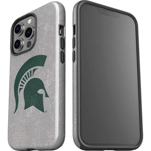 Michigan State University Grey Spartans Logo iPhone 15 Pro Impact Case