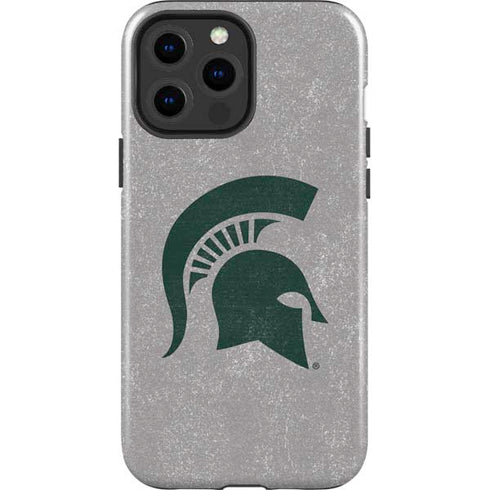 Michigan State University Grey Spartans Logo iPhone 14 Pro Max Impact Case
