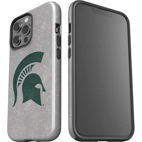 Michigan State University Grey Spartans Logo iPhone 15 Pro Max Impact Case