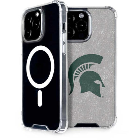 Michigan State University Grey Spartans Logo iPhone 15 Pro Max MagSafe Case