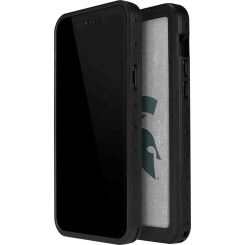 Michigan State University Grey Spartans Logo iPhone 14 Pro Max Waterproof Case