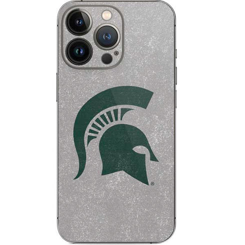 Michigan State University Grey Spartans Logo iPhone 14 Pro Skin