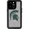 Michigan State University Grey Spartans Logo iPhone 14 Pro Waterproof Case