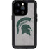 Michigan State University Grey Spartans Logo iPhone 14 Pro Waterproof Case