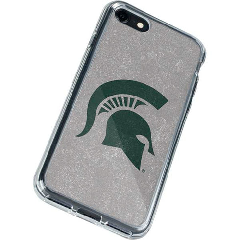 Michigan State University Grey Spartans Logo iPhone SE (2nd & 3rd Gen) Clear Case