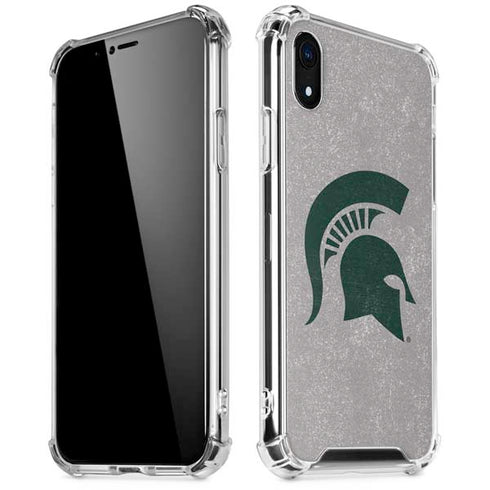 Michigan State University Grey Spartans Logo iPhone XR Clear Case