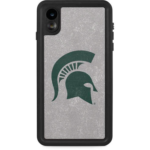 Michigan State University Grey Spartans Logo iPhone XR Waterproof Case