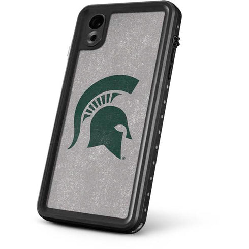 Michigan State University Grey Spartans Logo iPhone XR Waterproof Case