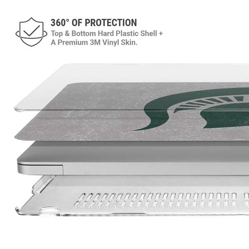 Michigan State University Grey Spartans Logo MacBook Air 15in (2023-2025) Case plus Skin