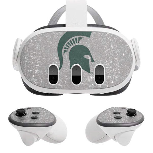 Michigan State University Grey Spartans Logo Meta Quest 3 Skin